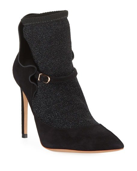 Lucia Suede Ankle Sock Booties