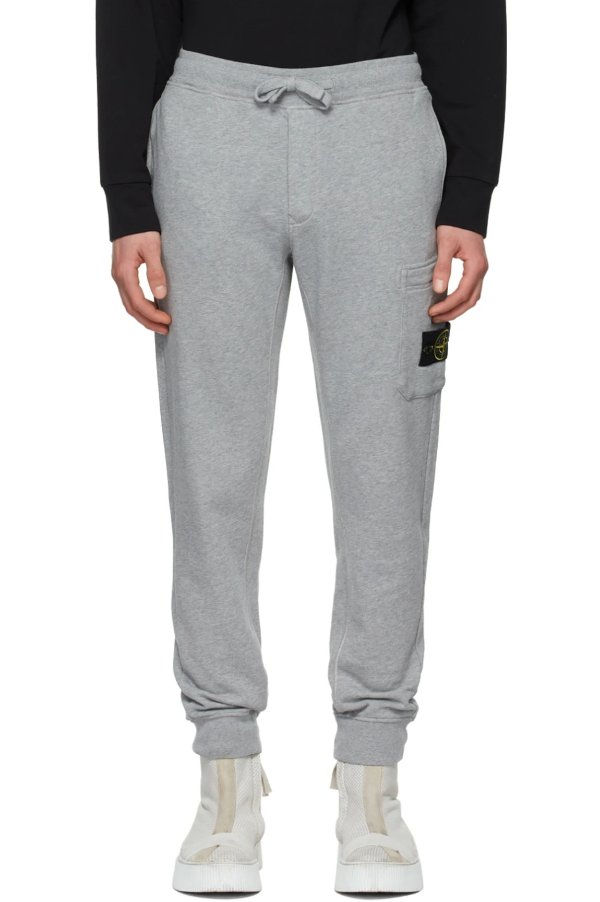 Grey Garment-Dyed Lounge Pants