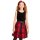 Girls Mommy And Me Sleeveless Velour And Buffalo Plaid Matching Knit To Woven Dress