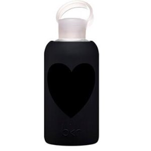 B-Glowing精选BKR黑色心形图案水瓶(16oz)热卖
