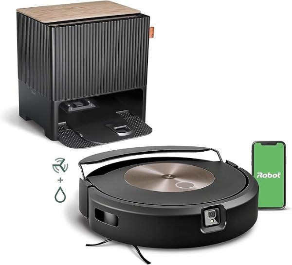 Roomba Combo j9+ Self-Emptying & Auto-Fill Robot Vacuum & Mop – Multi-Functional Base Refills Bin and Empties Itself, Vacuums and Mops Without Needing to Avoid Carpets, Avoids Obstacles​