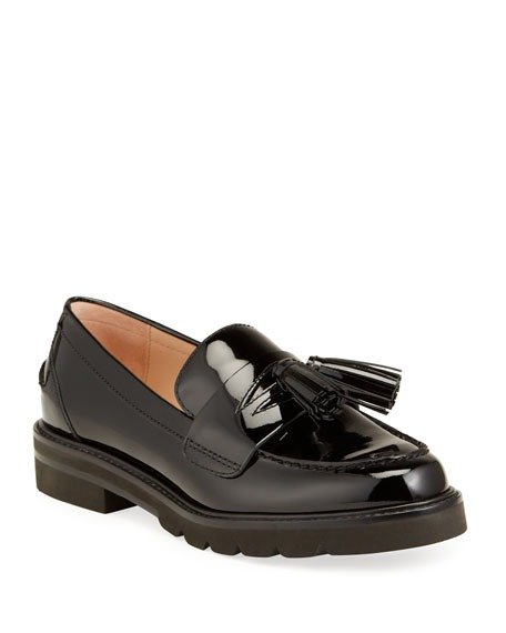 Adrina Patent Leather Tassel Loafers