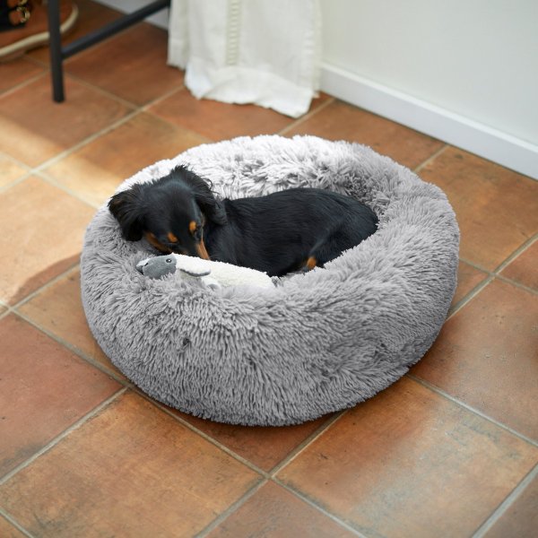 Eyelash Cat & Dog Bolster Bed, Smoky Gray, Small - Chewy.com