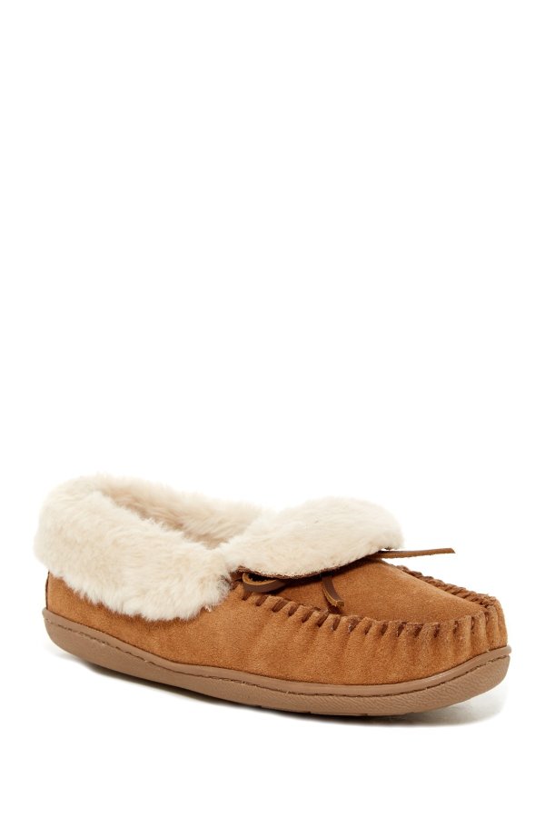 Trina Folded Faux Fur Lined Suede Trapper
