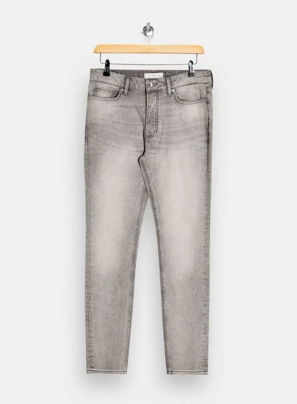 Gray Stitch Skinny Jeans