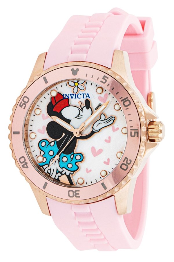 Disney Limited Edition Minnie Mouse Women's Watch w/Mother of Pearl Dial - 40mm, Pink (39528)