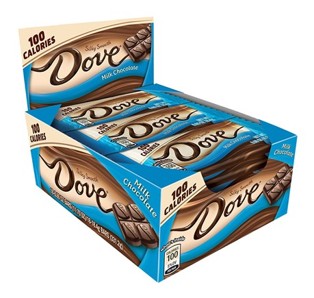 DOVE 100 Calories Milk Chocolate Candy Bar 0.65-Ounce Bar 18-Count Box