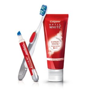 Colgate Optic White Toothpaste and Whitening Pen 2-in-1 Teeth Whitening Kit