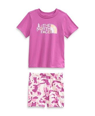 Toddler Girls Summer Shell Print Top and Shorts 2 Piece Set