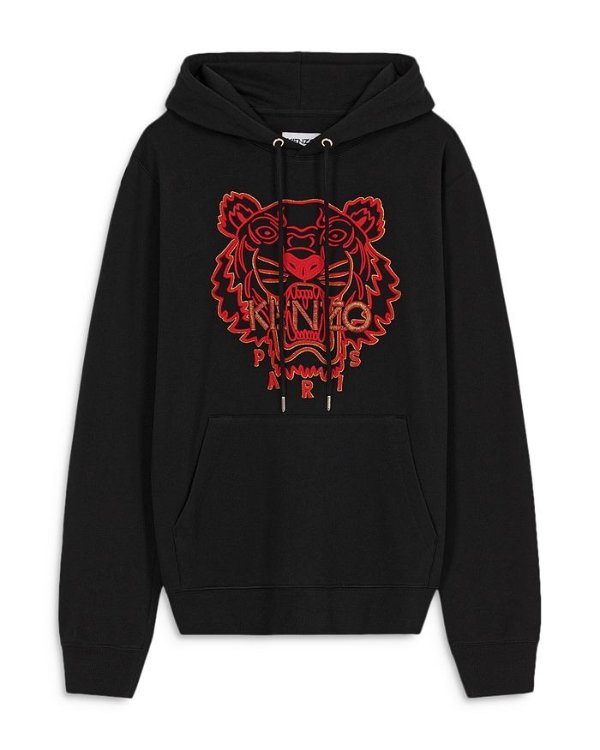 Tiger Embroidered Logo Hoodie