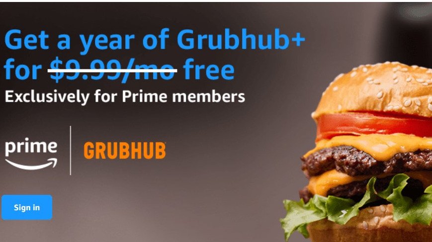 Amazon Prime 会员新福利！Amazon入股外卖平台Grubhub，Prime会员免费送餐！