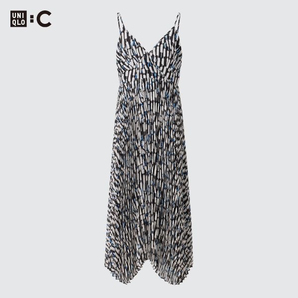 Pleated Camisole Printed Dress | UNIQLO US