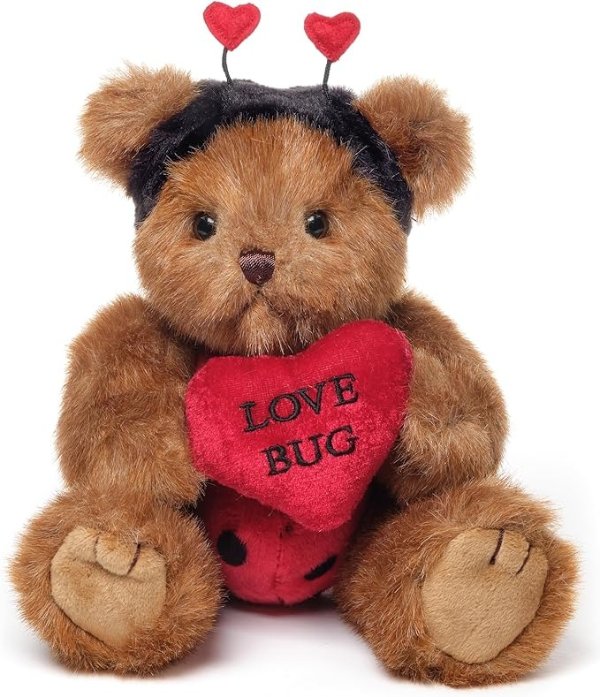 Bearington Love Bug The Valentine Bear, 10 Inch Teddy Bear Stuffed Animal