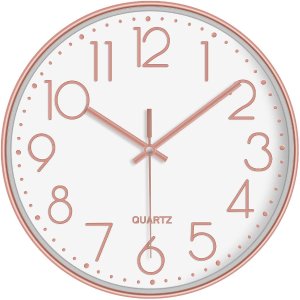 LAMIKO Wall Clocks Non-Ticking Silent 12 Inch