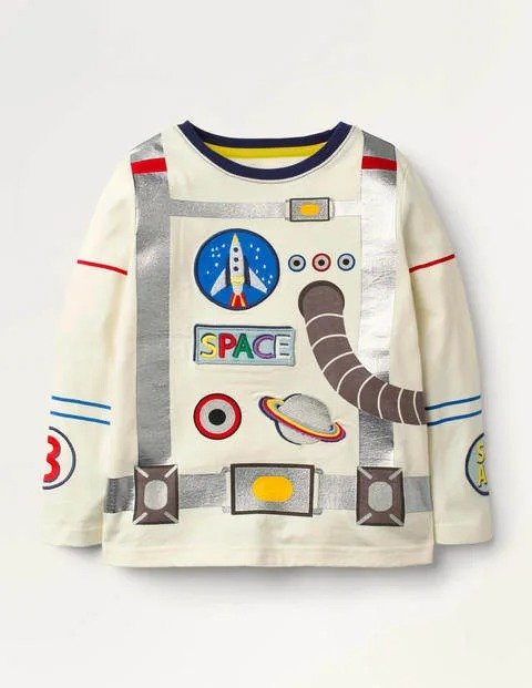 Applique Astronaut T-shirt - Ivory Astronaut | Boden US