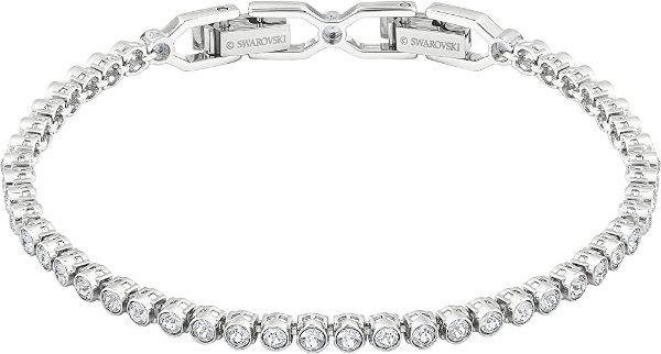 Emily Tennis Bracelet Jewelry Collection, Clear Crystals, Blue Crystals, Pink Crystals (Amazon Exclusive)