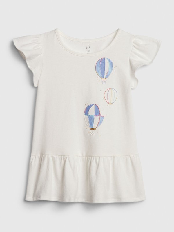 Toddler Peplum Graphic T-Shirt
