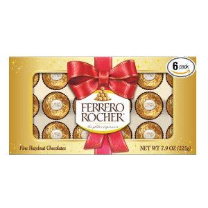 Ferrero Rocher Holiday Candy, 7.9 Ounce (Pack of 6) @ Amazon