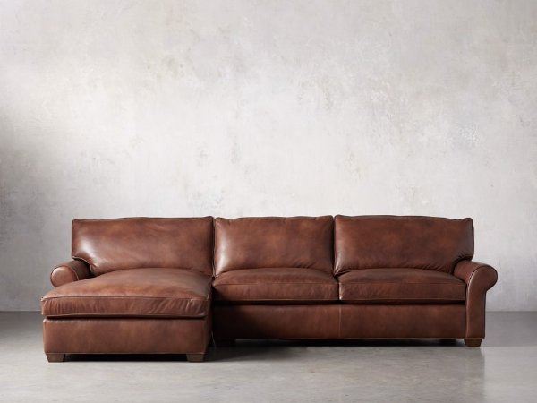 Colby Leather Two Piece Sectional | Arhaus