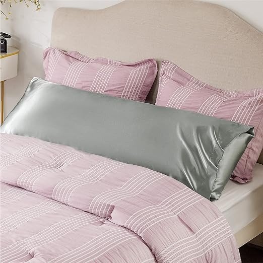 Bedsure Body Pillow Cover Silver Grey 20x54 