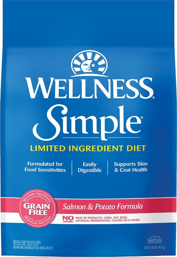 WELLNESS Simple Limited Ingredient Diet Grain-Free Salmon & Potato Formula Dry Dog Food | Chewy