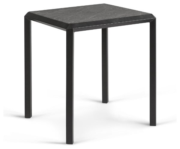 Harper Contemporary Small Side Table With Slate Top - Contemporary - Side Tables And End Tables - by Houzz