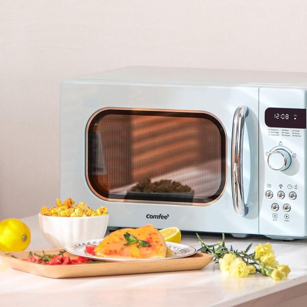 Retro Small Microwave Oven With Compact Size