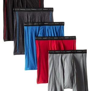 Hanes Men's 5-Pack Sports-Inspired Cool Dri Boxer Brief