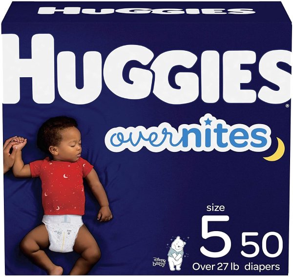 Nighttime Baby Diapers Size 5, 50 Ct, Overnites