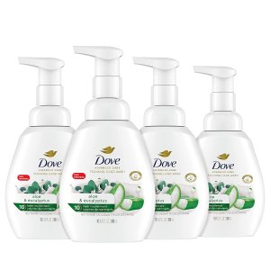 Dove Foaming Hand Wash Aloe & Eucalyptus Pack of 4 Protects Skin from Dryness, More Moisturizers than the Leading Ordinary Hand Soap, 10.1 oz