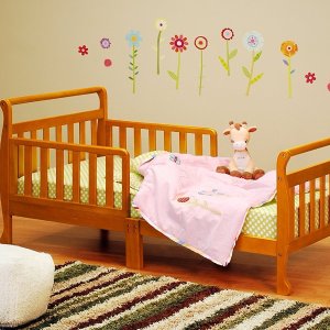 Athena Anna Sleigh Toddler Bed, Pecan