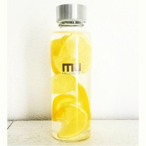 MIU COLOR® Glass Water Bottle with Colorful Nylon Sleeve