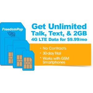 100% FREE Talk, Text, and 4G LTE Data w/ 3-in-1 SIM Kit @ FreedomPop
