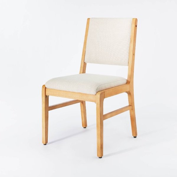 Centerville Wood Dining Chair with Upholstered Seat/Back Linen - Threshold&#8482; designed with Studio McGee