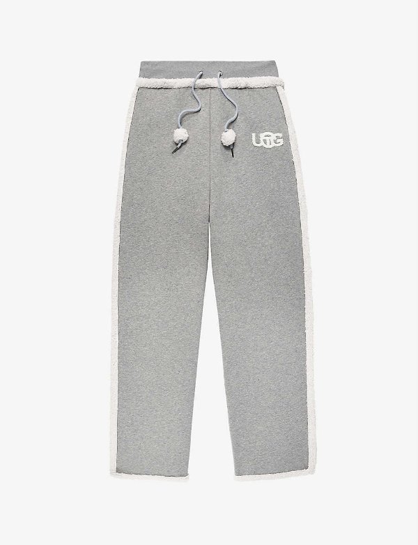 logo-embroidered stretch cotton-jersey jogging bottoms