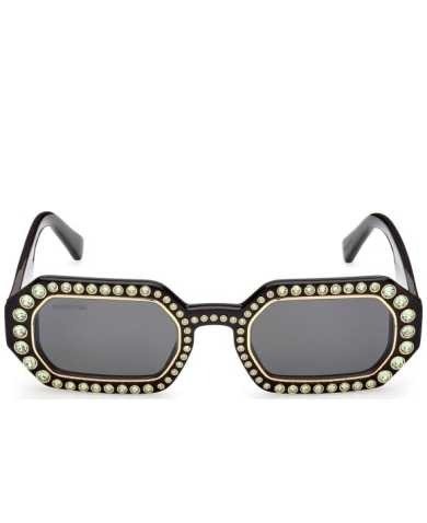 Swarovski Women's Black Rectangular Sunglasses SKU: 5625300 UPC: 9009656253007