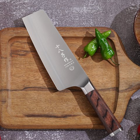 SHI BA ZI ZUO 8 Inch Forged Professional Chef Cleaver Vegetable Knife High  Carbon Steel with Sturdy Rosewood Handle for Daily Basis