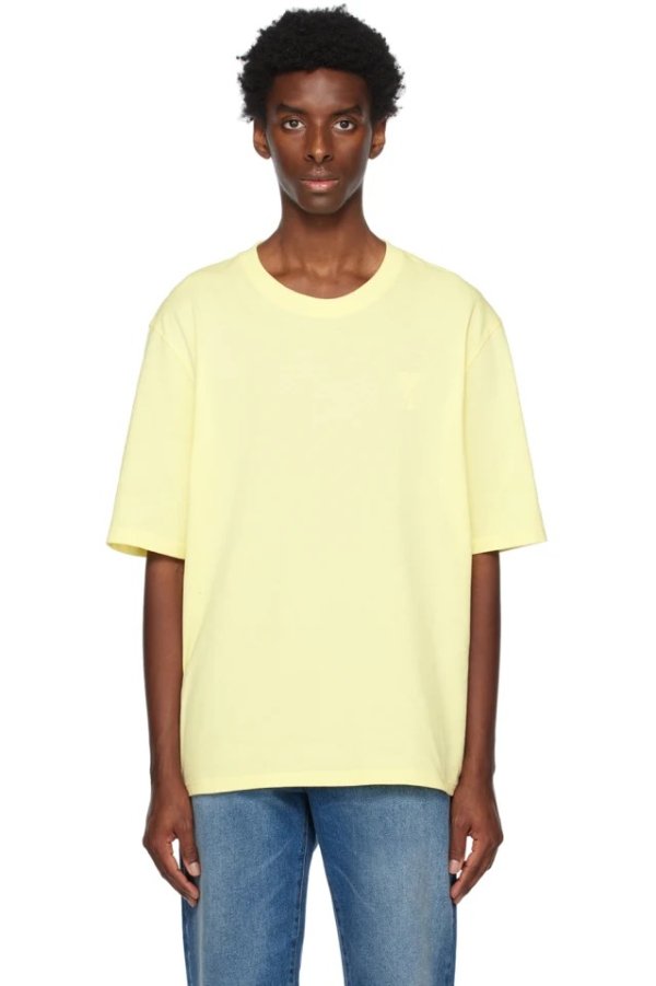 SSENSE Exclusive Yellow Ami de Coeur T恤