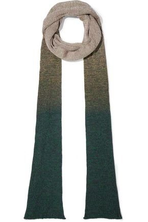 Remy S Mouline ribbed degrade cotton-blend scarf
