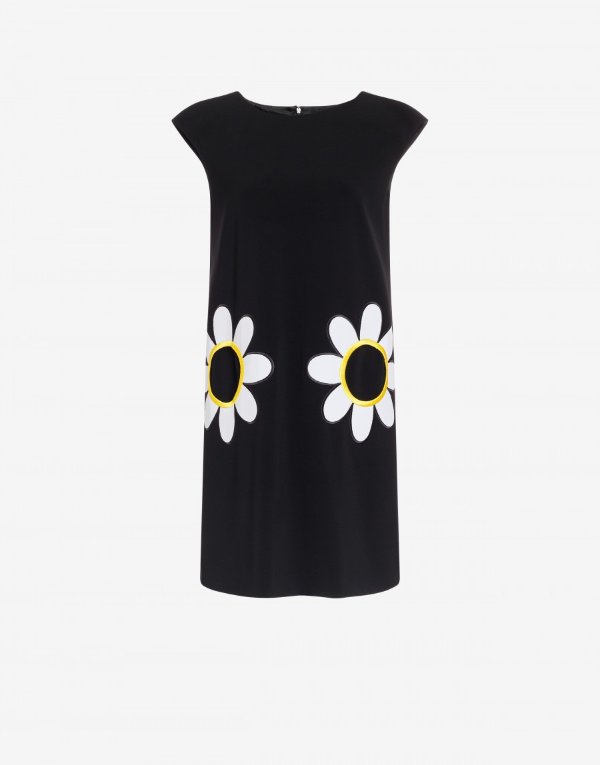 Dress in cady Daisy Pockets - Manifesto Daisy - Boutique Moschino | Moschino Official Online Shop