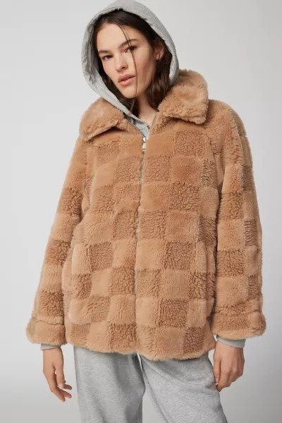 Lucy Checkerboard Fleece Jacket