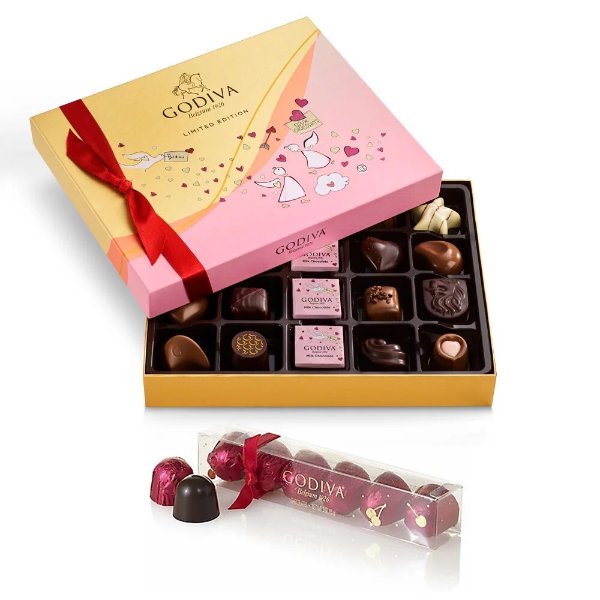 Valentine's Day Chocolate Gift Box & Cherry Cordials
