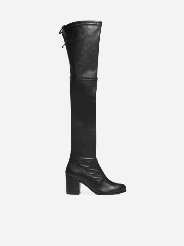 Tieland nappa leather over-the-knee boots