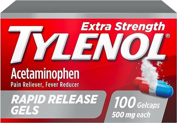 Extra Strength Rapid Release Gels with Acetaminophen, Pain Reliever & Fever Reducer, 100 ct