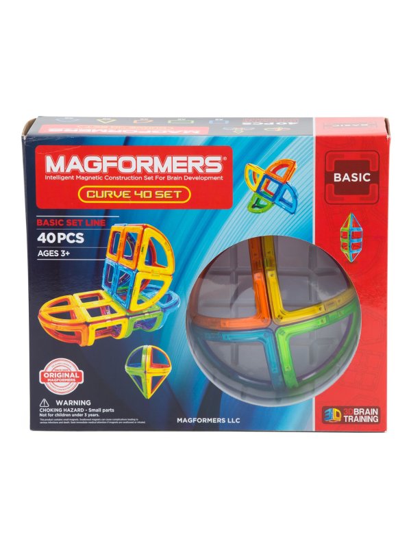 40pc Curve Magnetic Construction Set | Toys & Books | Marshalls