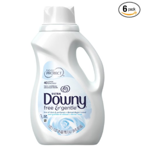Downy Free & Gentle Liquid Fabric Conditioner (Fabric Softener), 34 fl.oz (Pack of 6)