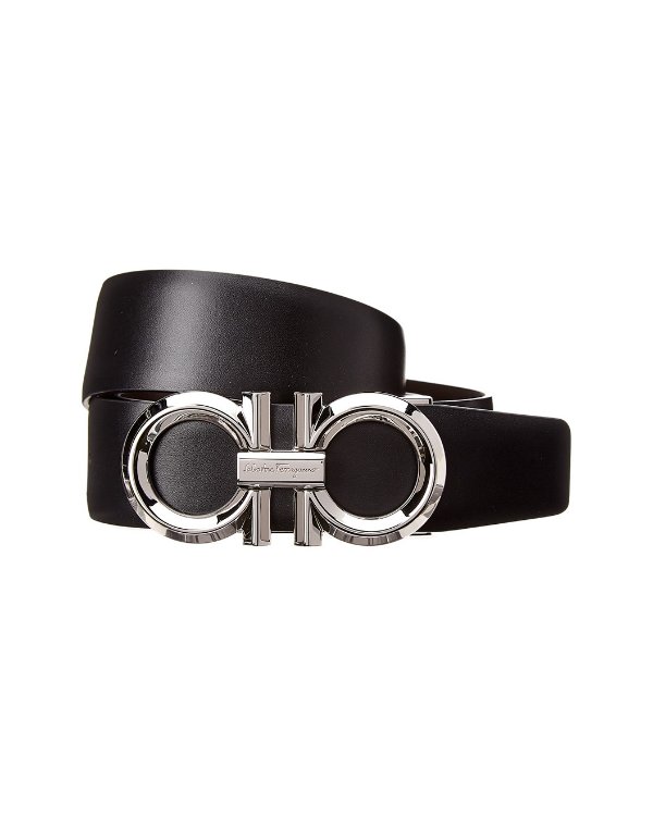 Gancini Reversible & Adjustable Leather Belt