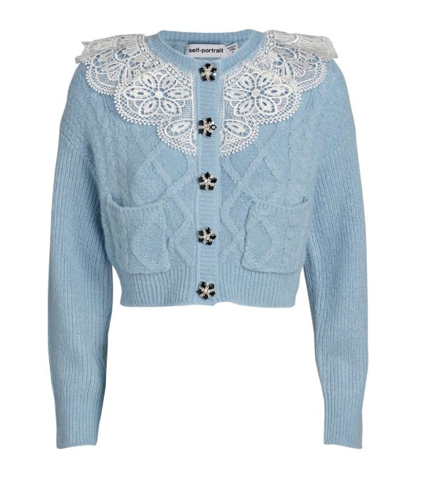 Lace-Embroidered Cardigan | Harrods US