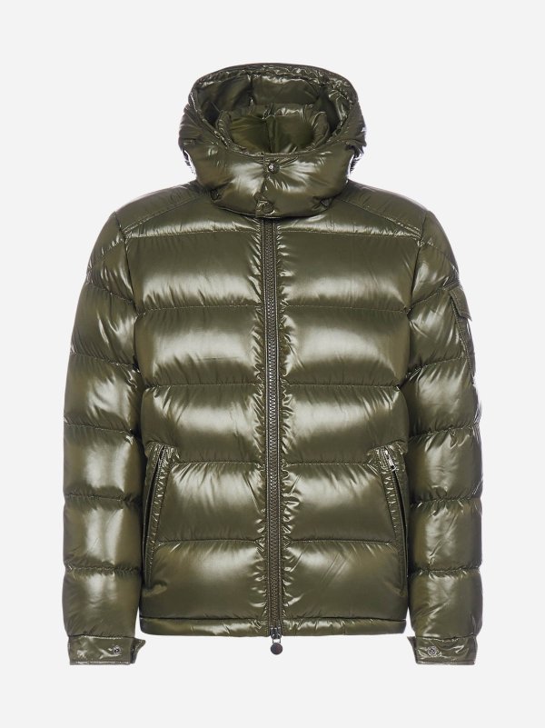 Maya hooded quilted nylon down jacket