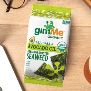 gimMe Organic Roasted Seaweed - Sea Salt & Avocado Oil - 12 Count